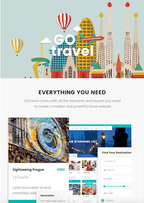 Gotravel tema agenzia viaggio wordpress