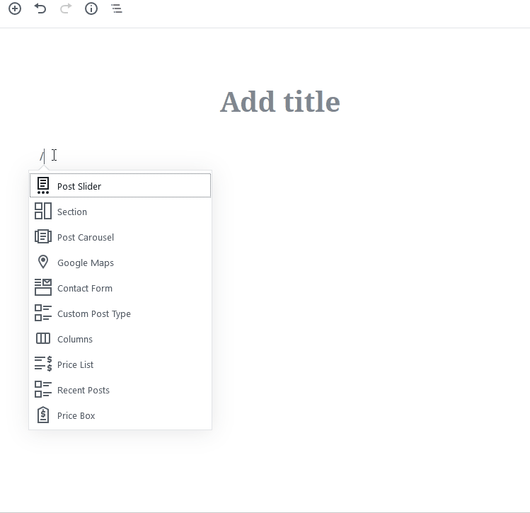 sezioni di gutenberg