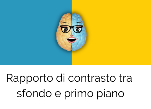 rapporto tra colore di sfondo e primo piano