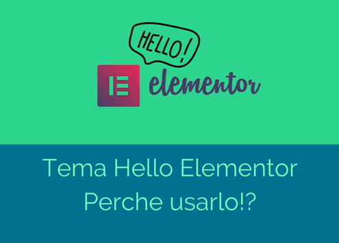 hello elementor tema wordpress illustrazione simpatica del logo elementor che dice Hello