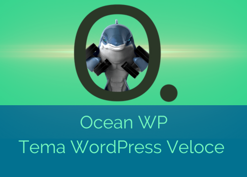 oceanwp tema wordpress illustrazione con squalo