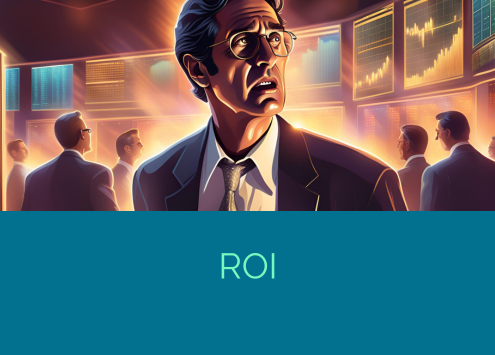 return on investment un personaggio simile ad al pacino interroga gli schermi della borsa preoccupato per il suo ritorno d investimento